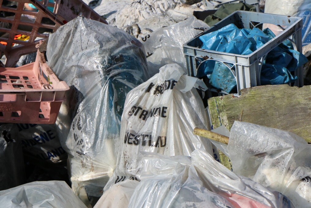 Totalt 1,2 tonn plast ble ryddet på knappe tre timer.