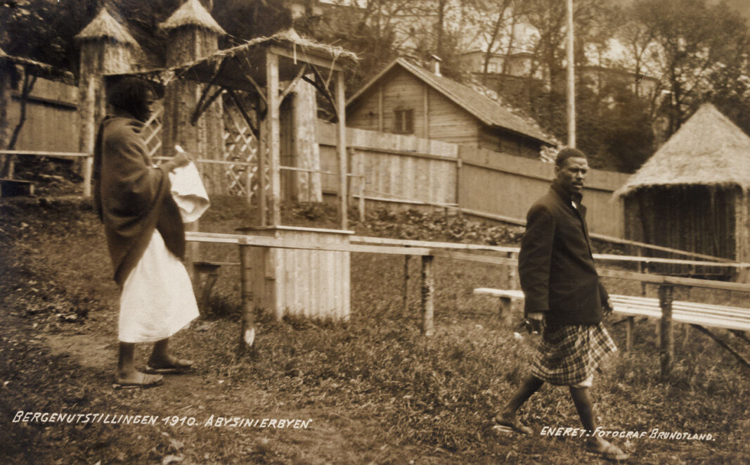 "Abysinerlandsby" fra Landustillingen i 1910. "Abysinerlandsby" fra Landustillingen i 1910.