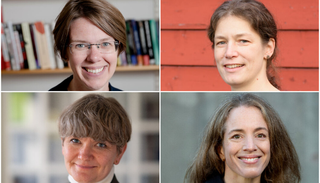 Det europeiske forskningsrådet offentliggjorde 9. desember at UiB-forskerne (øverst f.v.) Elisabeth Ivarsflaten, Nele Meckler, (nederst f.v.) Ragnhild Muriaas og Inga Berre er tildelt ERC Consolidator Grant. Foto: UiB, Ellen Viste/Bjerknessenteret, Atle Kold Hansen, Eivind Senneset). Foto/ill.: UiB Det europeiske forskningsrådet offentliggjorde 9. desember at UiB-forskerne (øverst f.v.) Elisabeth Ivarsflaten, Nele Meckler, (nederst f.v.) Ragnhild Muriaas og Inga Berre er tildelt ERC Consolidator Grant. Foto: UiB, Ellen Viste/Bjerknessenteret, Atle Kold Hansen, Eivind Senneset). Foto/ill.: UiB