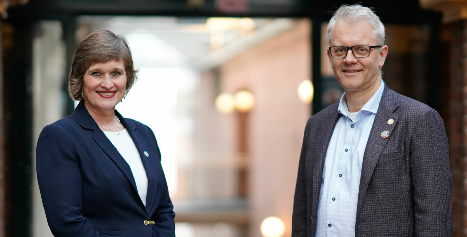 Oddrun Samdal (rektorkandidat) og Nils Gunnar Kvamstø (prorektorkandidat).