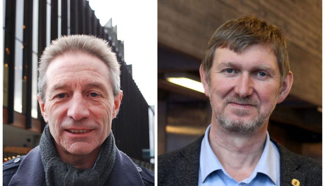 Instituttlederne Leif Ove Larsen og Øyvind Frette. Instituttlederne Leif Ove Larsen og Øyvind Frette.