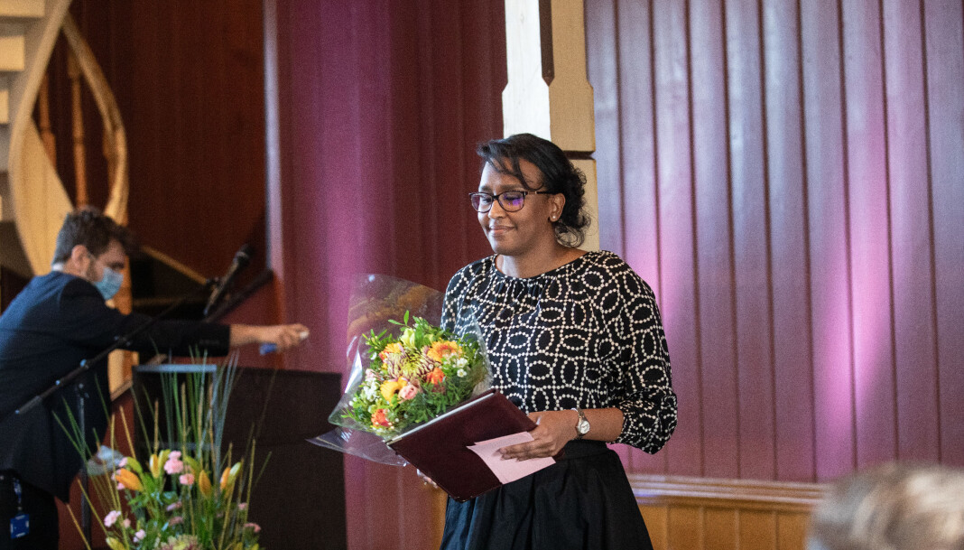 Salwa Suliman mottok Meltzerpris for yngre forskere. Salwa Suliman mottok Meltzerpris for yngre forskere.