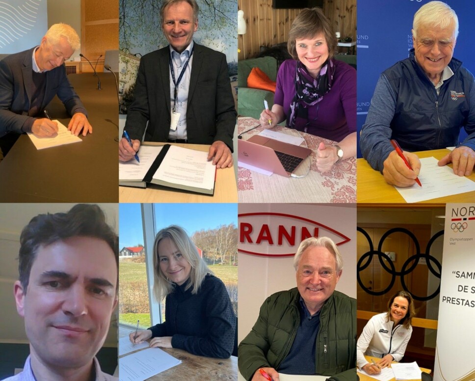 Samarbeidsinstitusjonene i Idrettsklynge Vest signerte avtalen torsdag 15. april.