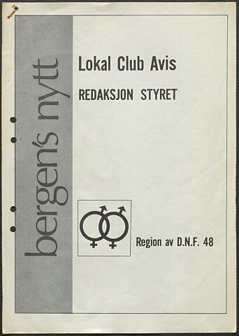 Lokal Club Avis. Den første utgaven av Bergensnytt, 1972. Lokal Club Avis. Den første utgaven av Bergensnytt, 1972.