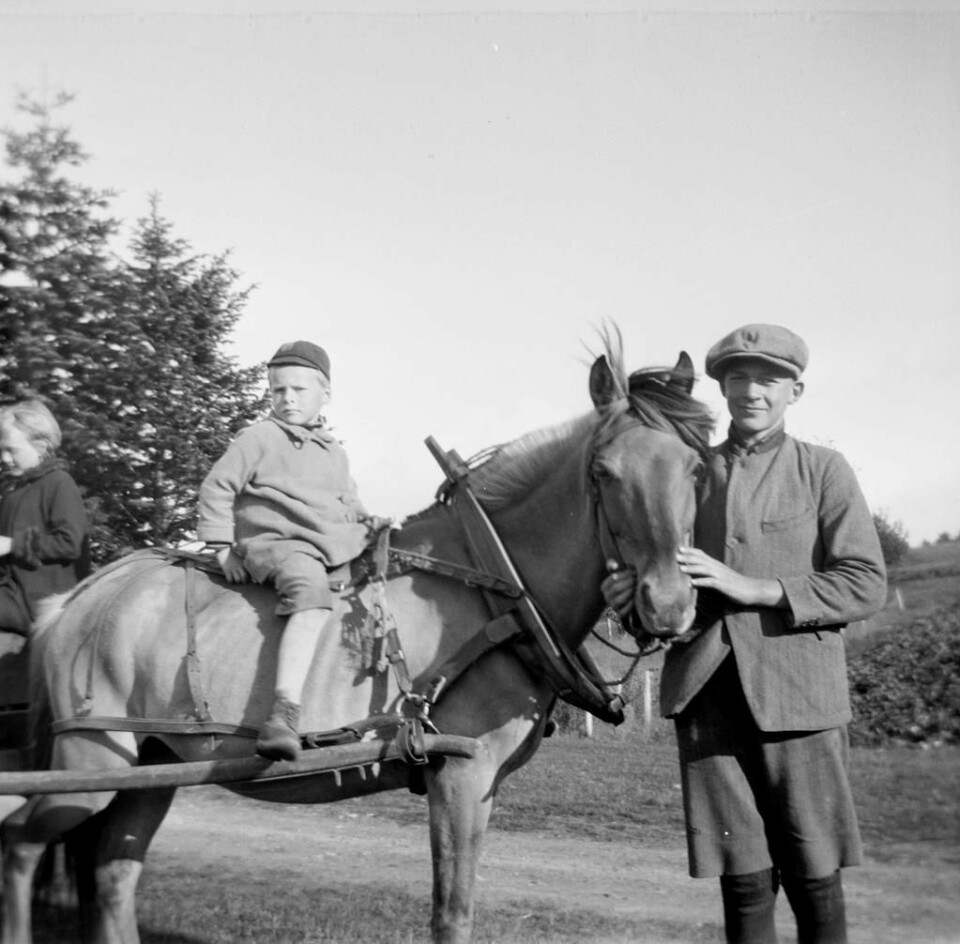 Bilde 6 av 7, bruke pilene til å navigere: «Ung rytter». Hjørdis Harmens Kaland. Datering: 1930 (UBB-HHK-685). Billedsamlingen, UB.