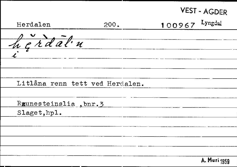 Setel på Herdal fra Bustadnamnregisteret.