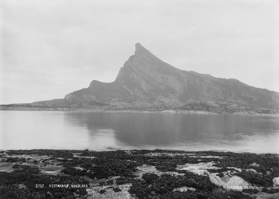 Hestmandø, Nordland, 1885. Foto: Knud Knudsen (ubb-KK-1318-2757). Billedsamlinge, UB Bergen.