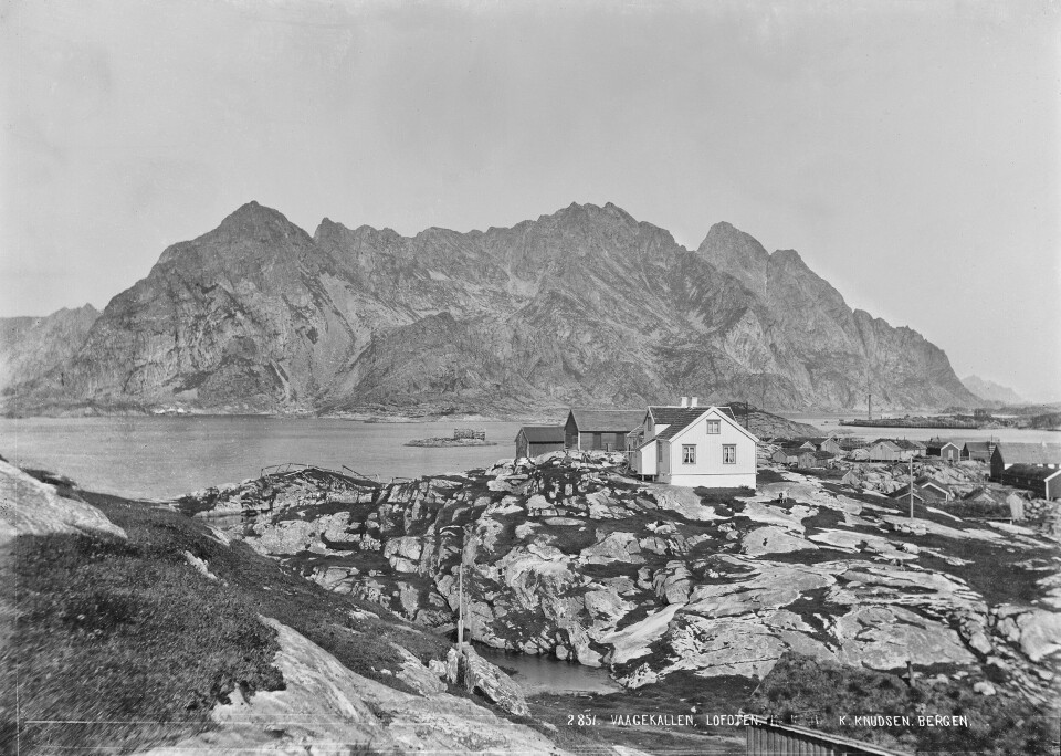 Vaagekallen, Lofoten, 1885. Foto: Knud Knudsen (ubb-kk-1318-2851). Billedsamlingen, UB Bergen.