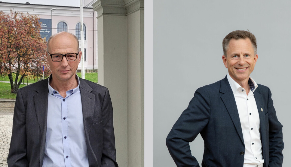 Økonomidirektør Per Arne Foshaug og universitetsdirektør Robert Rastad.