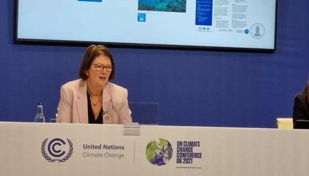 Professor Lise Øvreås var med i en panelsamtale om hav under COP26 i Glasgow. Professor Lise Øvreås var med i en panelsamtale om hav under COP26 i Glasgow.