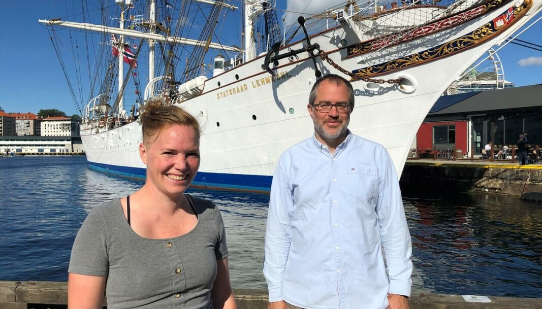 KLART SKIP: Meike Becker og Kerim Nisancioglu. KLART SKIP: Meike Becker og Kerim Nisancioglu.