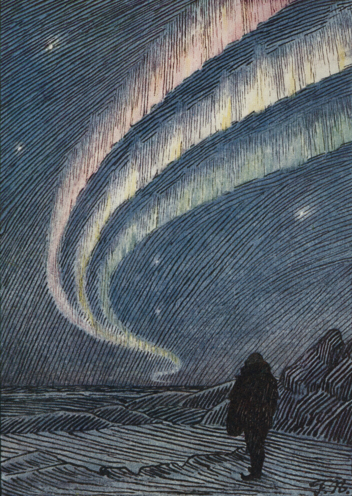 «Uten tittel», fra «In Northern Mists» gitt ut i 1911. «Uten tittel», fra «In Northern Mists» gitt ut i 1911.