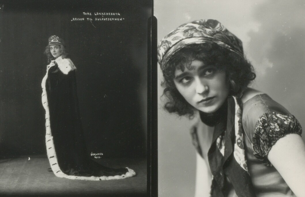 Bilder av Tore Rønneberg som Sonja sirkulerte også som postkort. Her kort gitt ut i forbindelse med oppsettingen i 1925. Fotograf: Norland.
