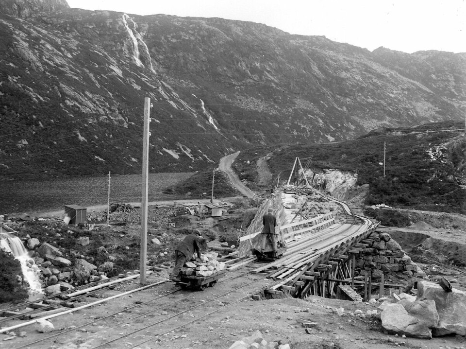 ubb-bs-ok-13146. Anleggsarbeidet på Storediket 1915-1919. Bilde 2 av 9, bruk pilene til å naviger.