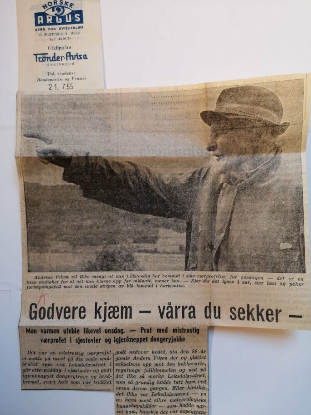Lokal spåmann spår: «Godvære kjæm – vårra du sekker» Lokal spåmann spår: «Godvære kjæm – vårra du sekker»