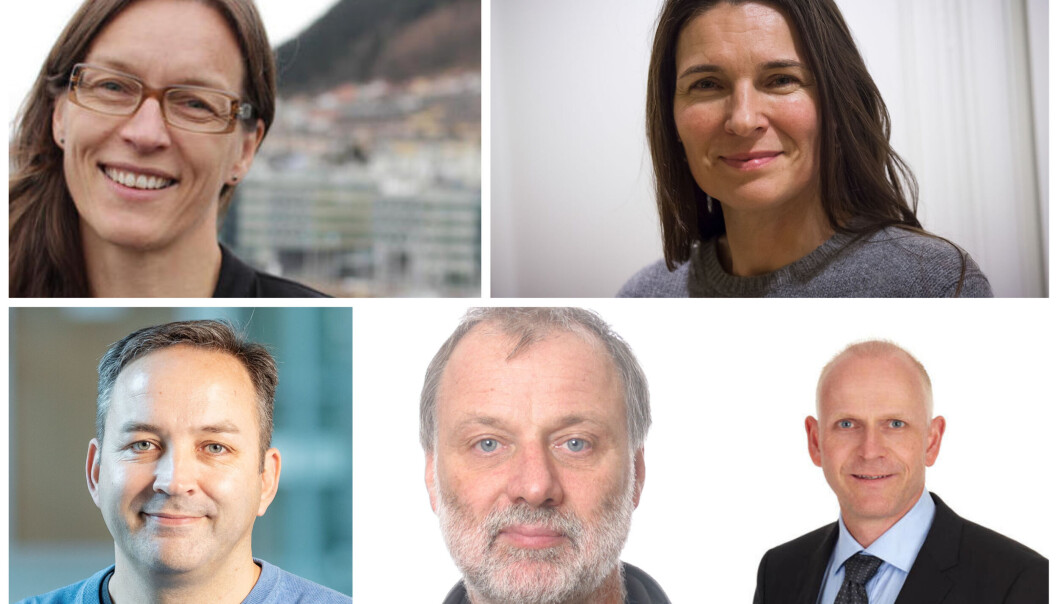 F.v: Vigdis Vandvik, Marit Skivenes, Thomas Arnesen, Mathias Ziegler og Vidar R. Jensen har fått forskningsmidler til store, tverrfaglige prosjekter gjennom Fellesløftet. F.v: Vigdis Vandvik, Marit Skivenes, Thomas Arnesen, Mathias Ziegler og Vidar R. Jensen har fått forskningsmidler til store, tverrfaglige prosjekter gjennom Fellesløftet.