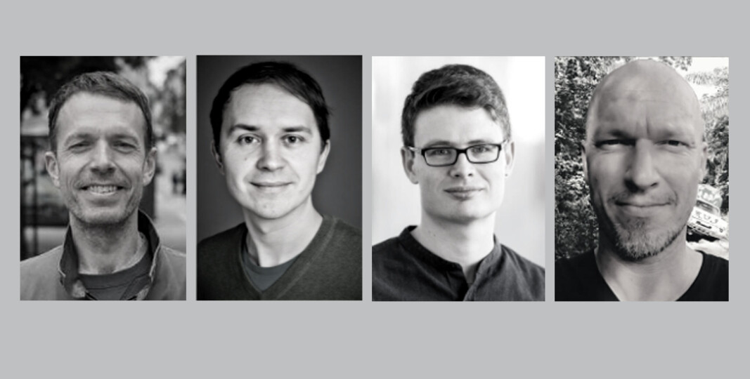 F.v.: Hallvard Moe, Pawel Burkhardt, Vadim Kimmelman og Carlo Koos har fått EU-finansiering til sine prosjekter gjennom Det europeiske forskningsrådets (ERC) Consolidator Grants og Starting Grants.. F.v.: Hallvard Moe, Pawel Burkhardt, Vadim Kimmelman og Carlo Koos har fått EU-finansiering til sine prosjekter gjennom Det europeiske forskningsrådets (ERC) Consolidator Grants og Starting Grants..