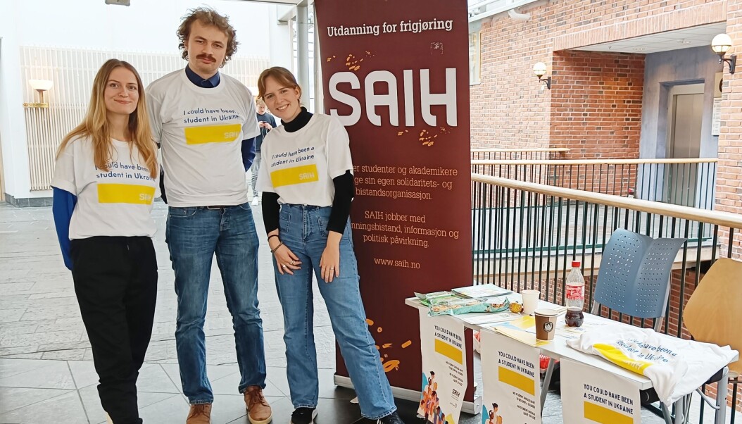 SAIH har hatt flere informasjonstander rundt om på campus for informere om Studentsolidarietet i krigstid kampanjen. SAIH har hatt flere informasjonstander rundt om på campus for informere om Studentsolidarietet i krigstid kampanjen.