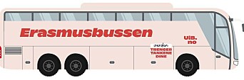 Erasmusbussen er et pilotprosjekt for å sette fokus på grønnere reiser til utvekslingsopphold. Erasmusbussen er et pilotprosjekt for å sette fokus på grønnere reiser til utvekslingsopphold.