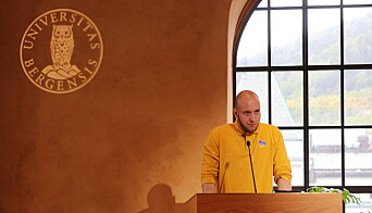Mykhailo Marusiak fra den Ukrainske studentforeningen. Mykhailo Marusiak fra den Ukrainske studentforeningen.