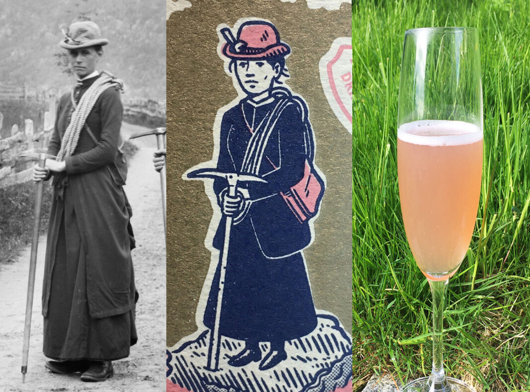 Collage av et fotografi av Knud Knudsen, en illustrasjon laget av Frode Skaren til Balholm, og et foto av fruktdrikken «Sprudlande Margaret» i et glass på 17.mai. Collage av et fotografi av Knud Knudsen, en illustrasjon laget av Frode Skaren til Balholm, og et foto av fruktdrikken «Sprudlande Margaret» i et glass på 17.mai.