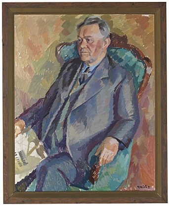 Portrett av Einar Nielsen, malt av Bjørn Tvedt i 1951. Tilhører Universitetsbiblioteket i Bergen.