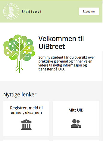 UiBtreet på mobil. UiBtreet på mobil.