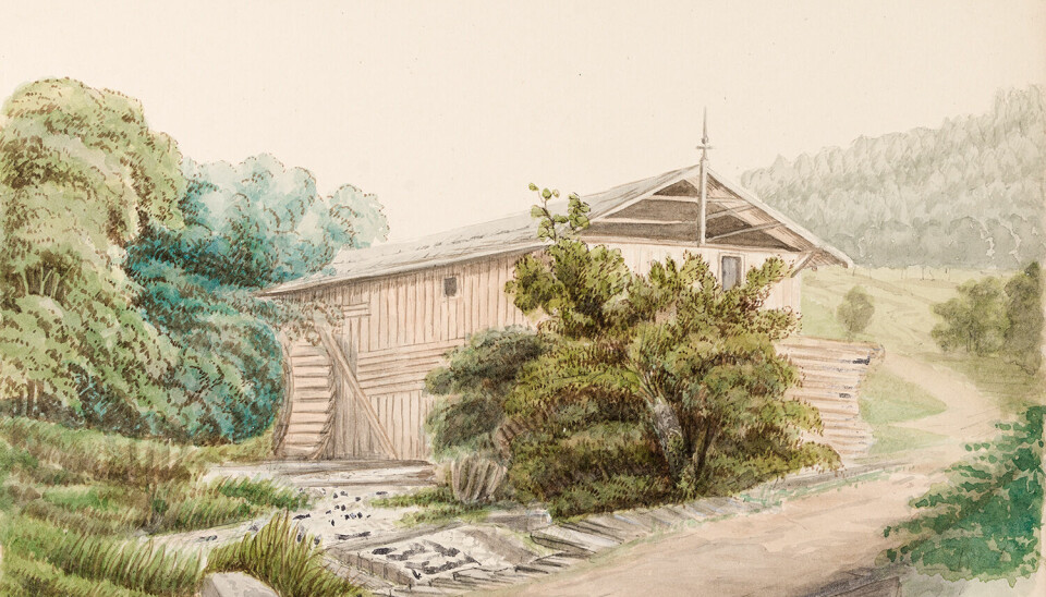 Saugbrug, Kaupanger. 1880-tallet