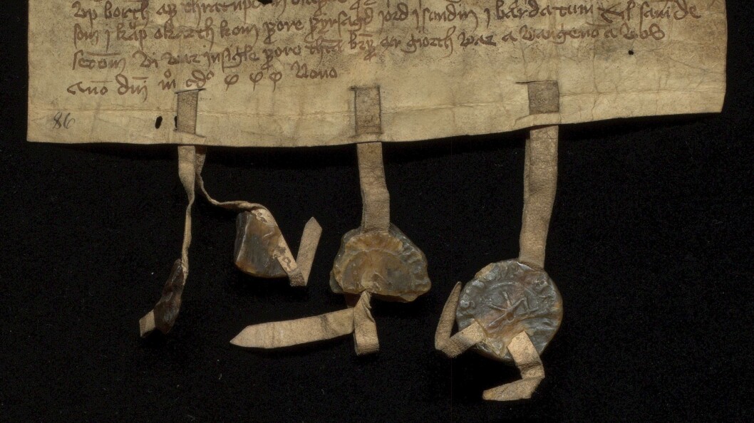 Segl som henger ved diplom fra 1439. Segl som henger ved diplom fra 1439.