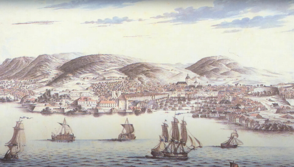Bergen på den tiden franskmannen besøkte byen.