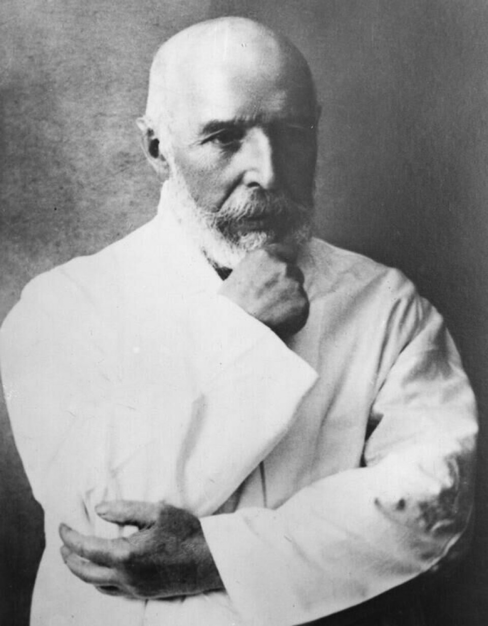 Det er 150 år siden Gerhard Armauer Hansen skrev internasjonal medisinsk historie da han oppdaget leprabasillen. Bildet et tatt en gang mellom 1890 og 1910.