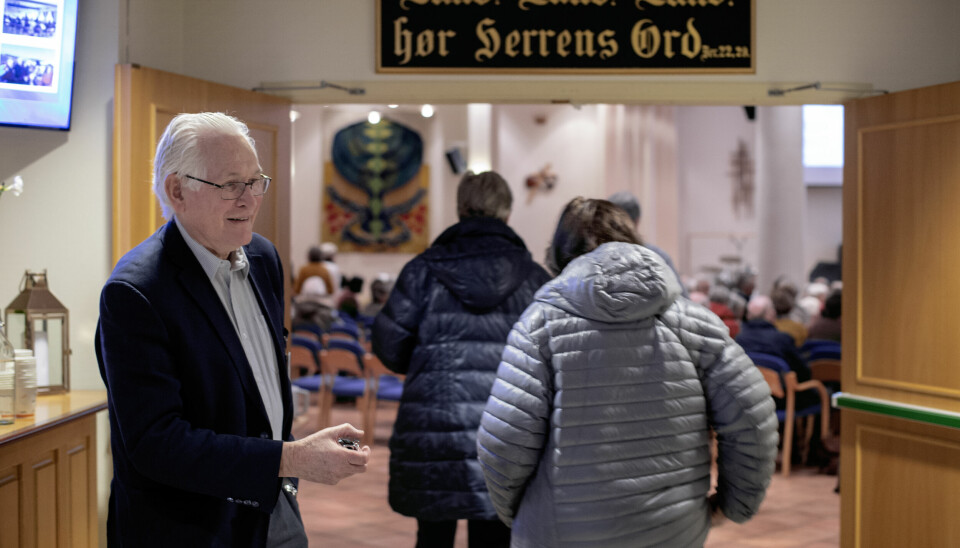 Her er Asbjørn Bjørnset på en av forelesningene ved Senioruniversitetet U3A Bergen i 2019. Som leder la han inn en stor innsats for et stort antall medlemmer.