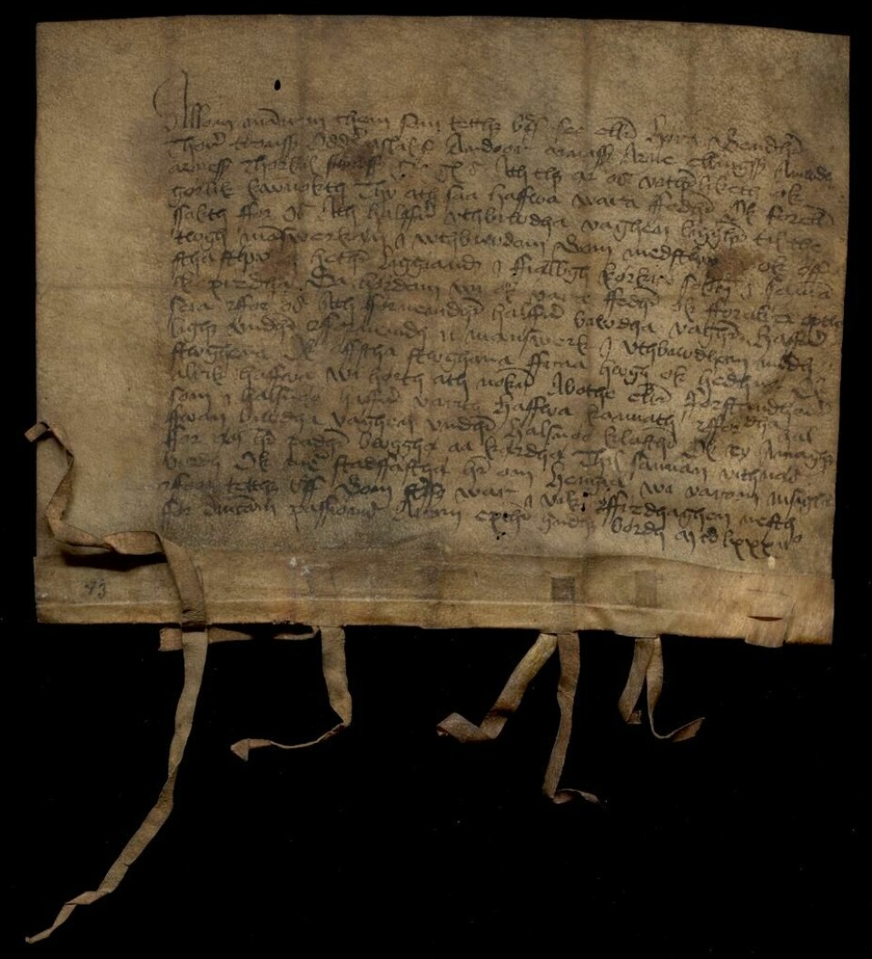 Diplom datert 1482, 22. mars. Vik (Fjellberg, Hordaland)
