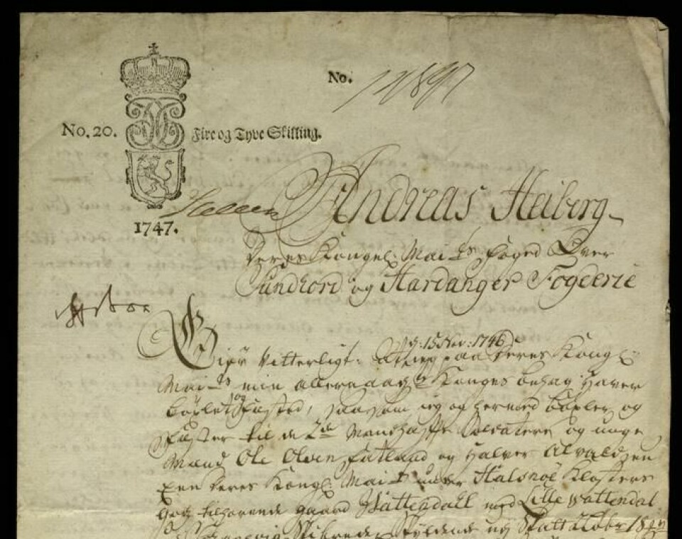 Diplom datert 1747, 3. mai. Halsnøy kloster (Fjelberg, Hordaland)