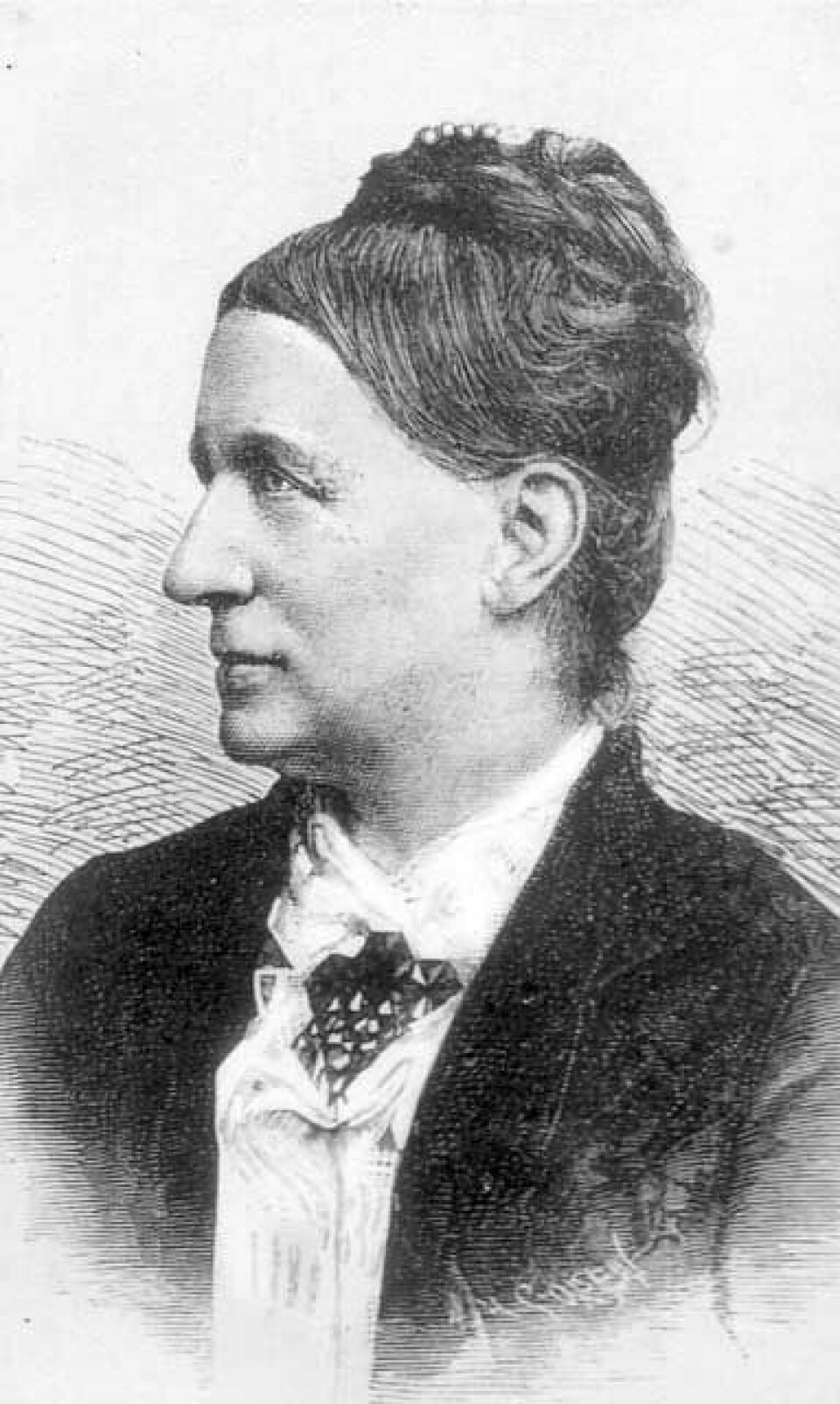 Portrett av skodespelar Sofie Parelius (1823-1902), Avdeling for spesialsamlinger, Universitetsbiblioteket i Bergen.