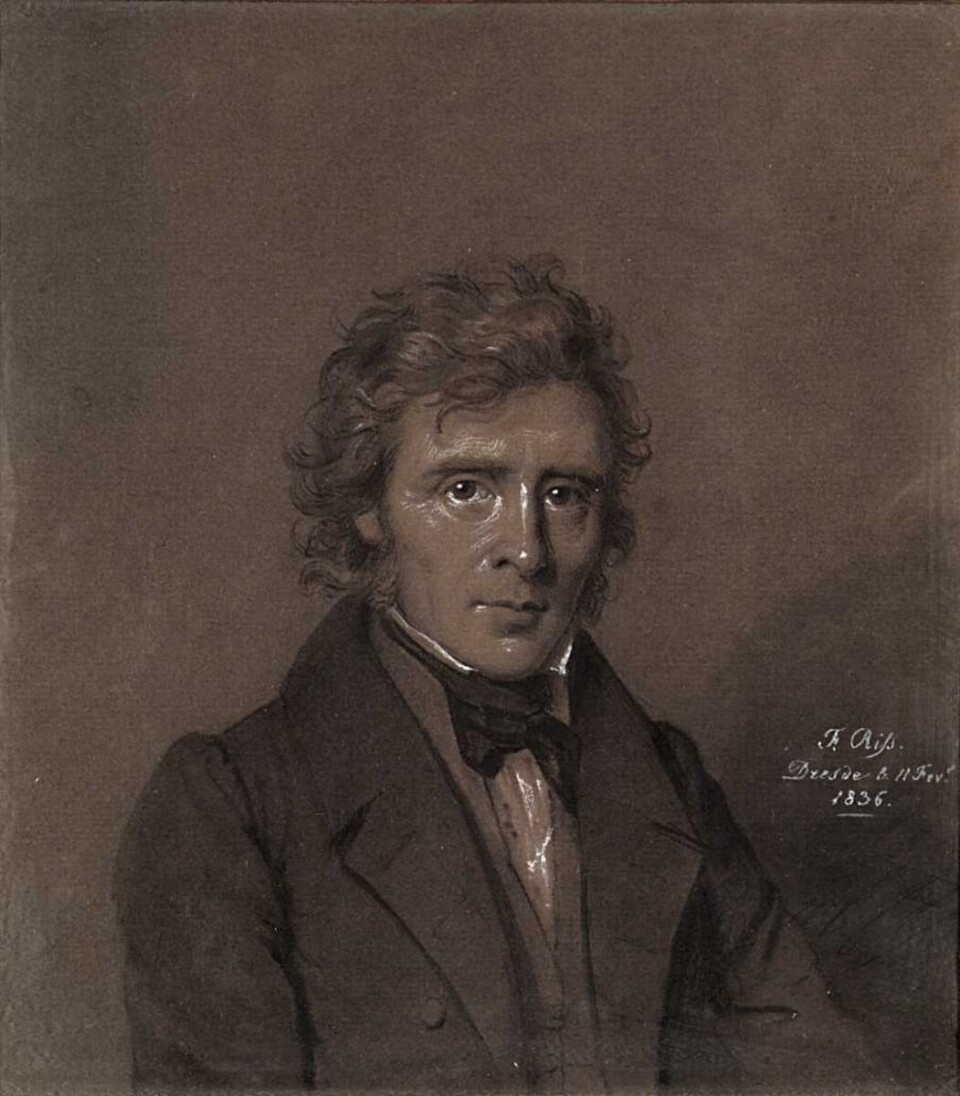 Portrett av I.C. Dahl, tegning av François Nicholas Riss, 1836, Oslo Museum.