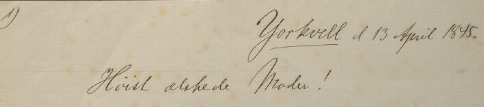 Brev fra K. Langeland (Yorkville, Wisconsin) til sin mor i Samnanger. Ms 1924 g.