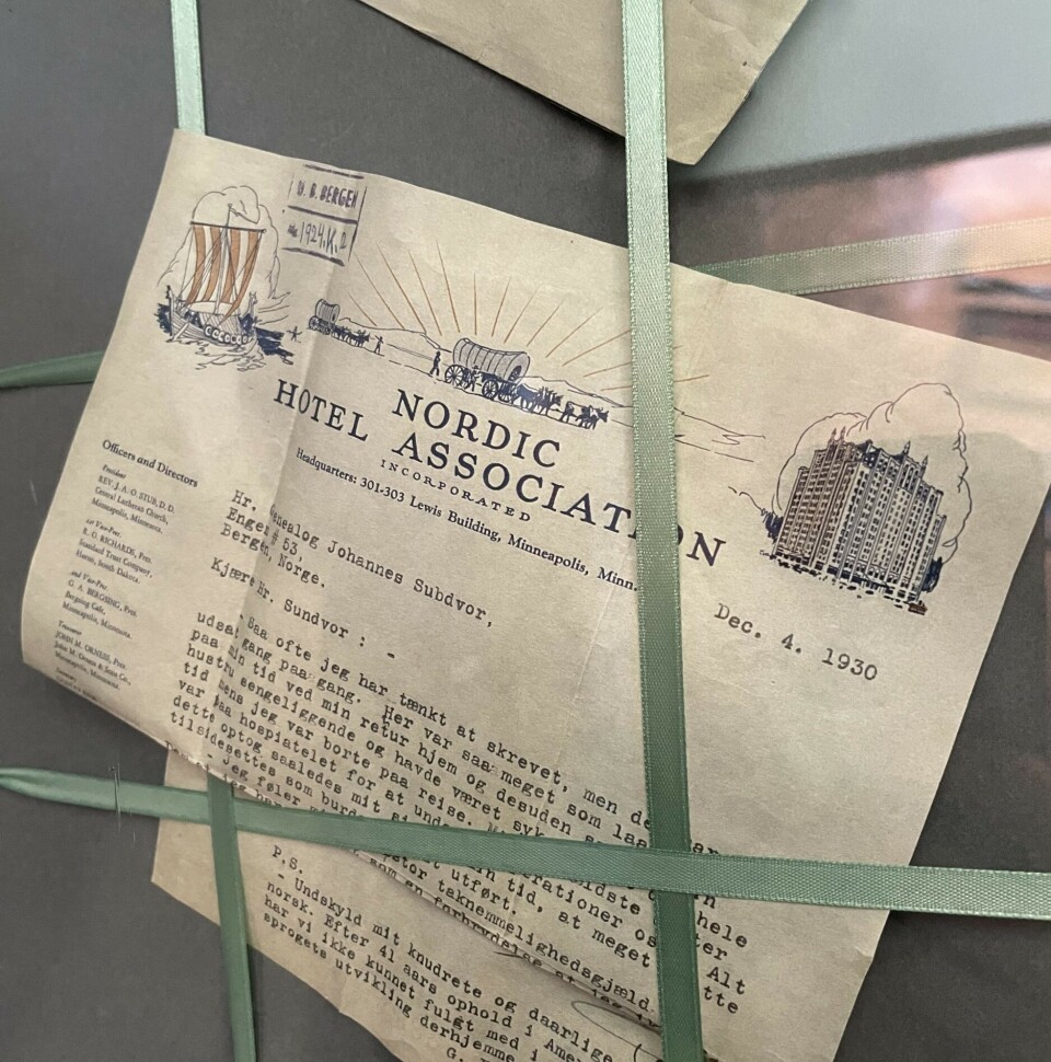 Detalj fra utstillingen på Humaniora Biblioteket.