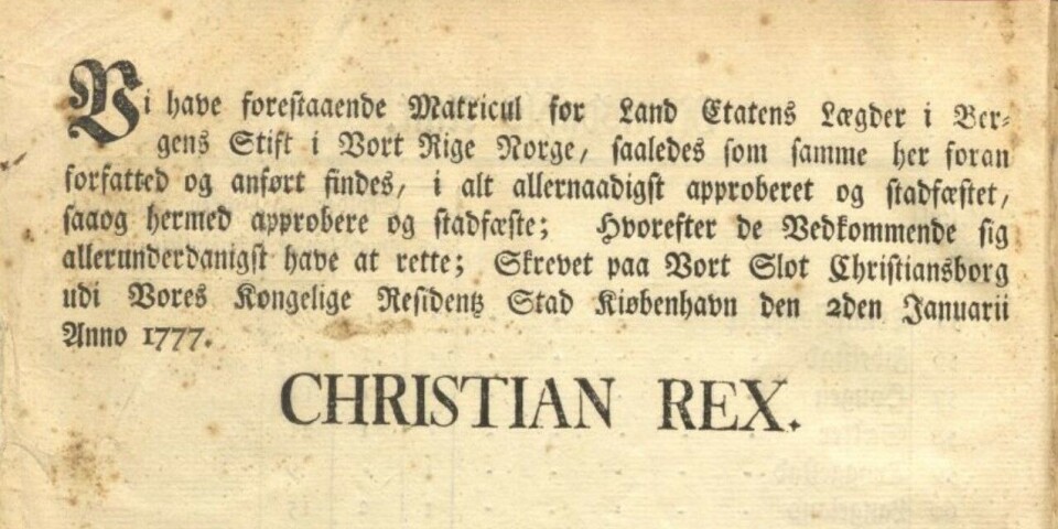 Siste side i Matrikkelen (ubb-romertall-quart-xii-0314-1).