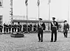 1961: Kong Olav og Kronprins Harald besøkte Bergen i september i 1961. De deltok blant annet på åpningen av det nye Universitetsbiblioteket i Bergen og under gjenåpningen av Bergenhus festning som hadde vært gjennom restaureringsarbeid etter de omfattende skadene anlegget ble påført under krigen.