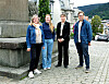 Programkomiteen for Forskningsetisk dag 2026. Fra venstre: Førstebibliotekar Gina Dahl (Universitetsbiblioteket), førsteamanuensis Silje Kristiansen (Centre for Climate and Energy Transformation), professor Silje Skrede (prodekan, Det medisinske fakultet) og professor Frode Guribye (visedekan for forskning og innovasjon, Det samfunnsvitenskapelige fakultet).