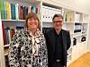 Portrett av hovedverneombud June Indrevik og universitetsdirektør Tore Tungodden.
